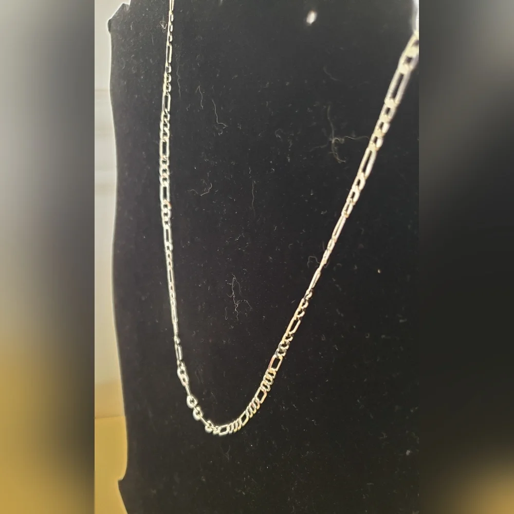 Silver Link Chain Necklace, 20", 925 Sterling Stamped, NWOT - Picture 4 of 7